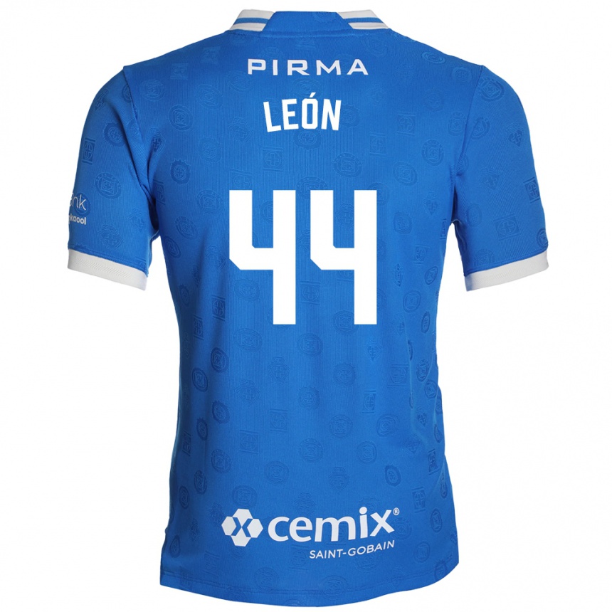 ילדים כדורגל Cristhian León #44 כחול לבן אדום ג'רזי ביתית 2026/27