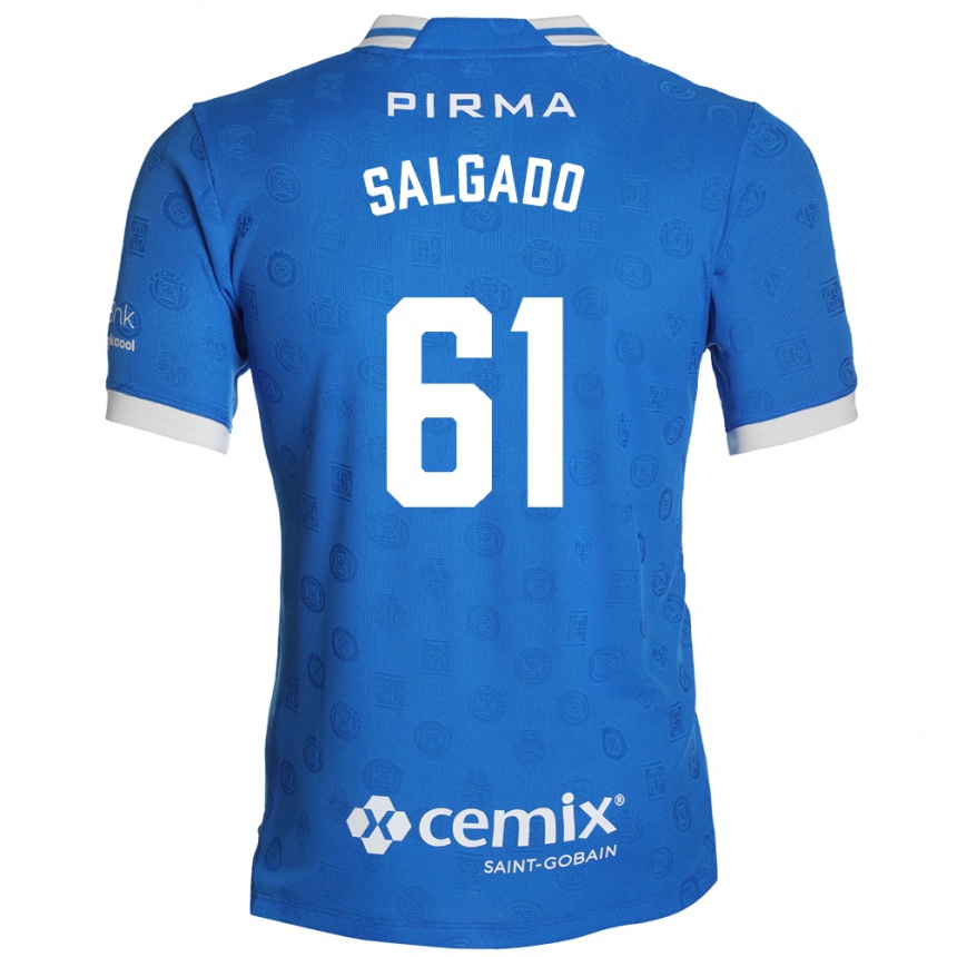 ילדים כדורגל Bruno Salgado #61 כחול לבן אדום ג'רזי ביתית 2026/27