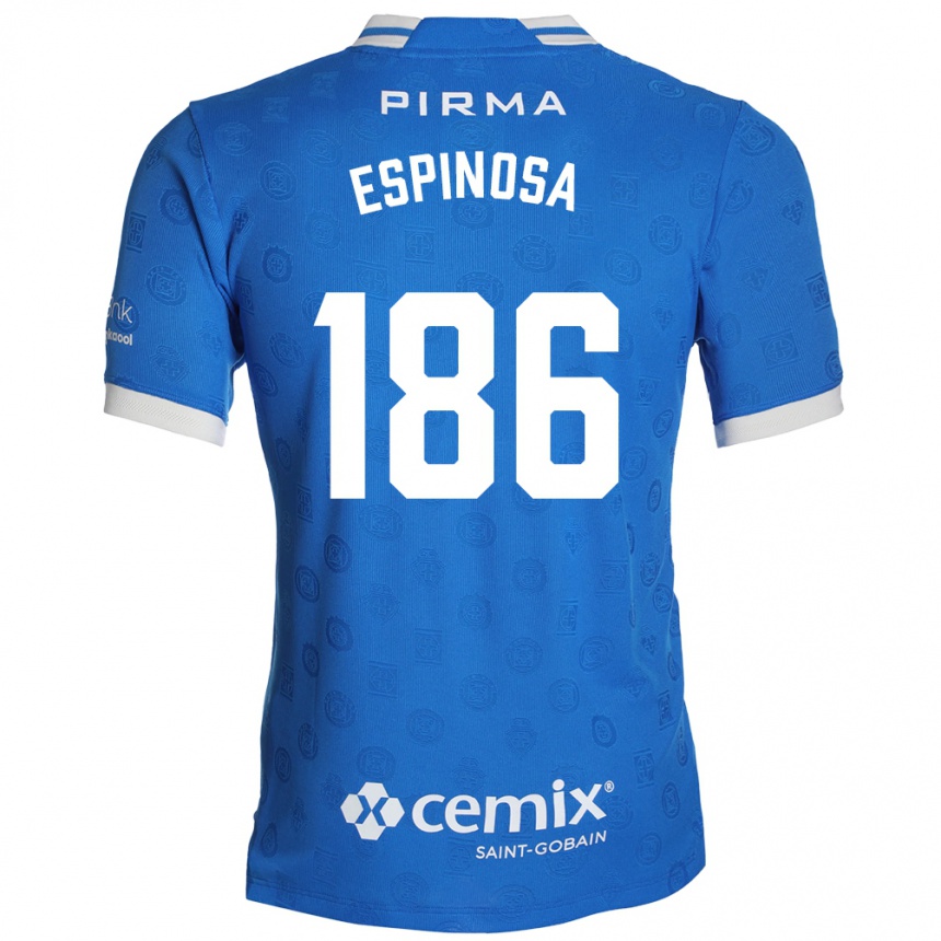 ילדים כדורגל Brandón Espinosa #186 כחול לבן אדום ג'רזי ביתית 2026/27