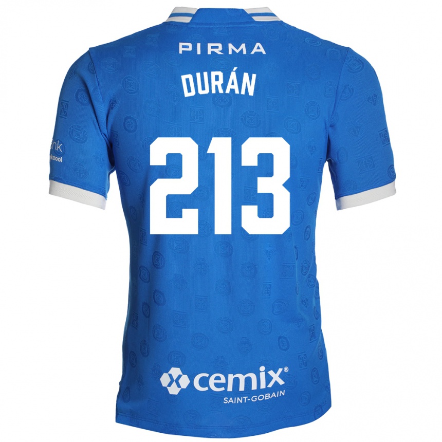 ילדים כדורגל Jeyson Durán #213 כחול לבן אדום ג'רזי ביתית 2026/27