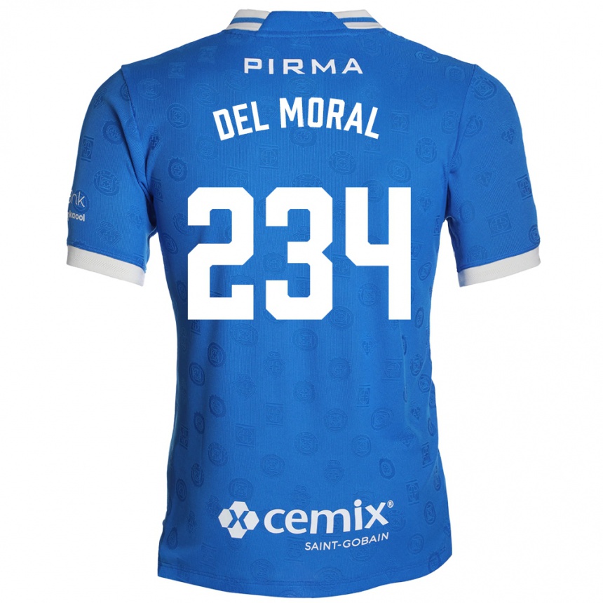 ילדים כדורגל Matías Del Moral #234 כחול לבן אדום ג'רזי ביתית 2026/27
