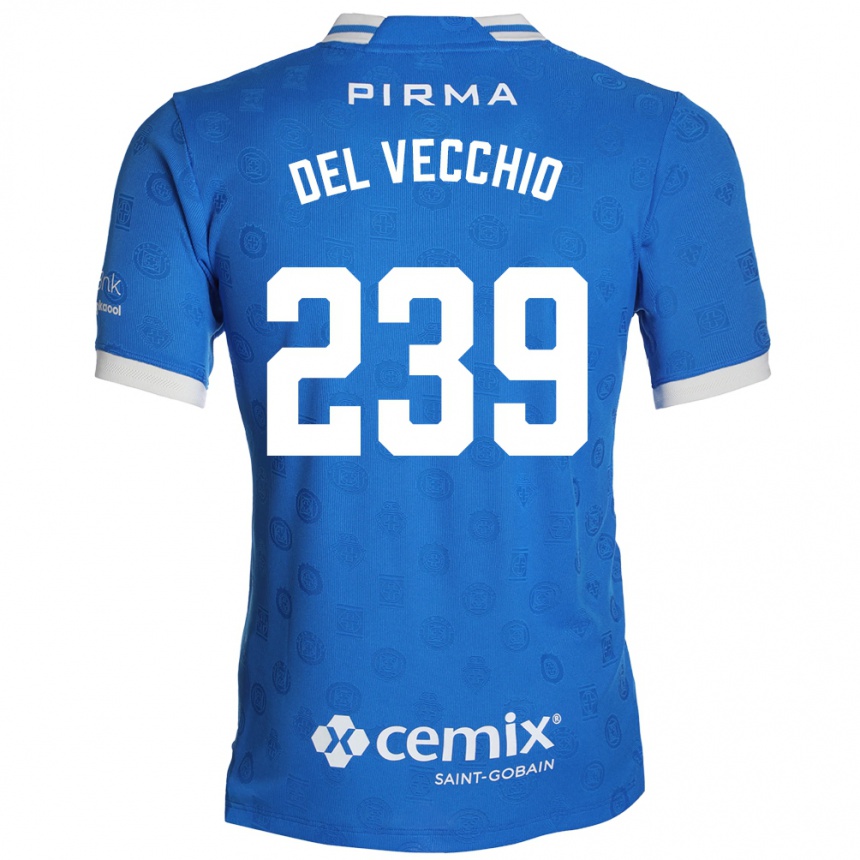 ילדים כדורגל Michael Del Vecchio #239 כחול לבן אדום ג'רזי ביתית 2026/27