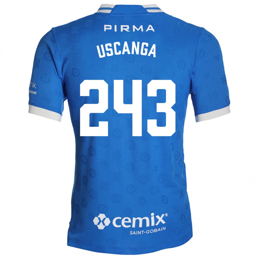 ילדים כדורגל Rubén Uscanga #243 כחול לבן אדום ג'רזי ביתית 2026/27
