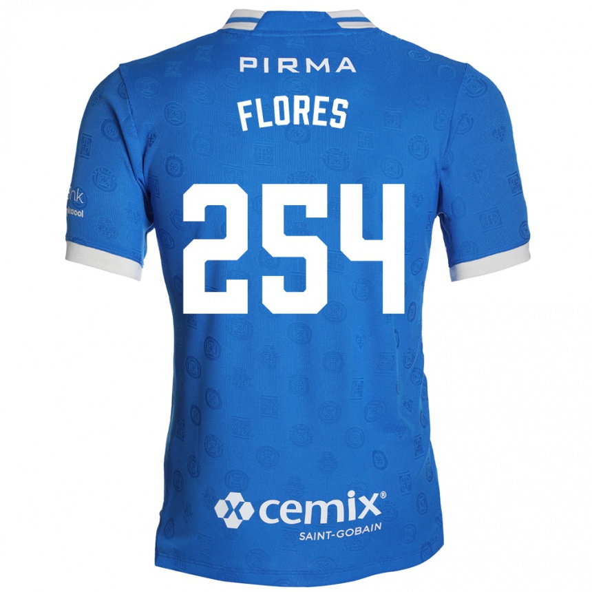 ילדים כדורגל Derek Flores #254 כחול לבן אדום ג'רזי ביתית 2026/27