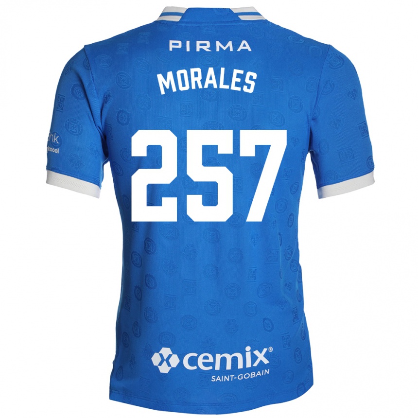 ילדים כדורגל Diego Morales #257 כחול לבן אדום ג'רזי ביתית 2026/27