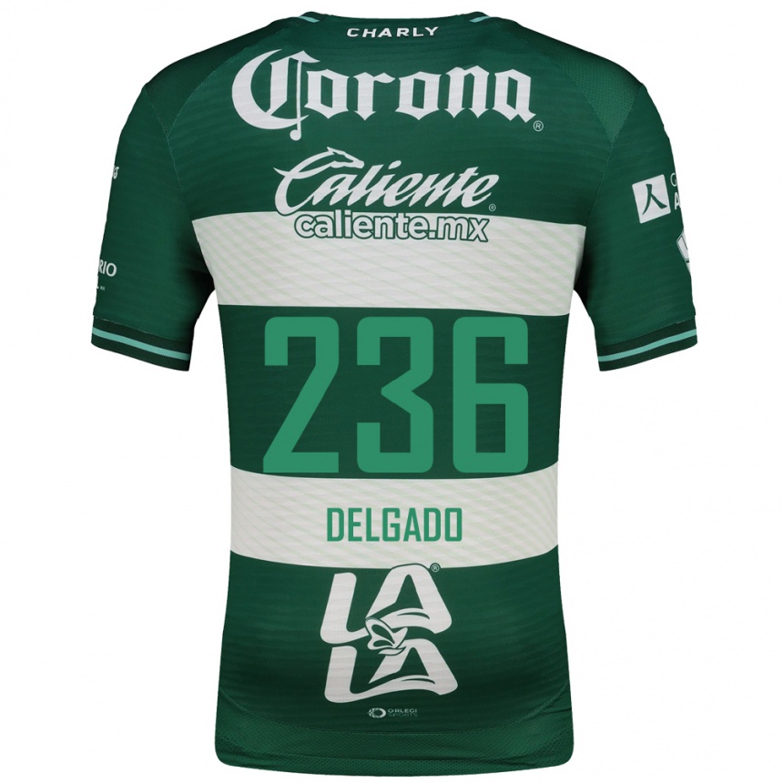 ילדים כדורגל Ansel Delgado #236 ירוק לבן ג'רזי ביתית 2026/27