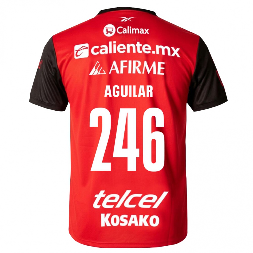 ילדים כדורגל Josué Aguilar #246 שחור אדום ג'רזי ביתית 2026/27