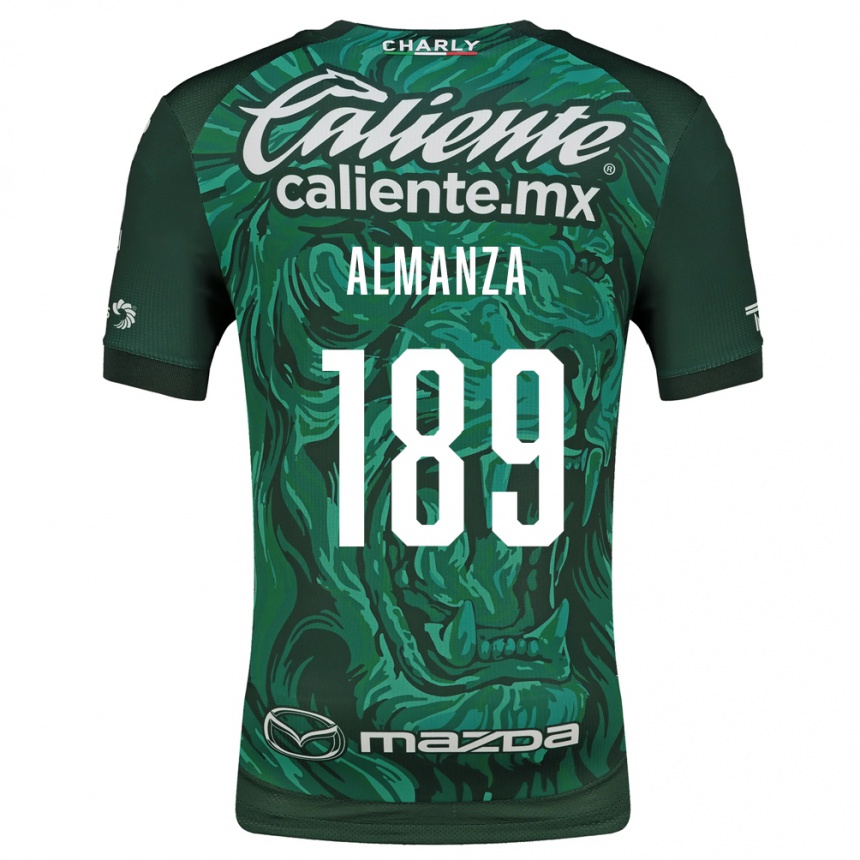 ילדים כדורגל Román Almanza #189 ירוק שחור ג'רזי ביתית 2026/27