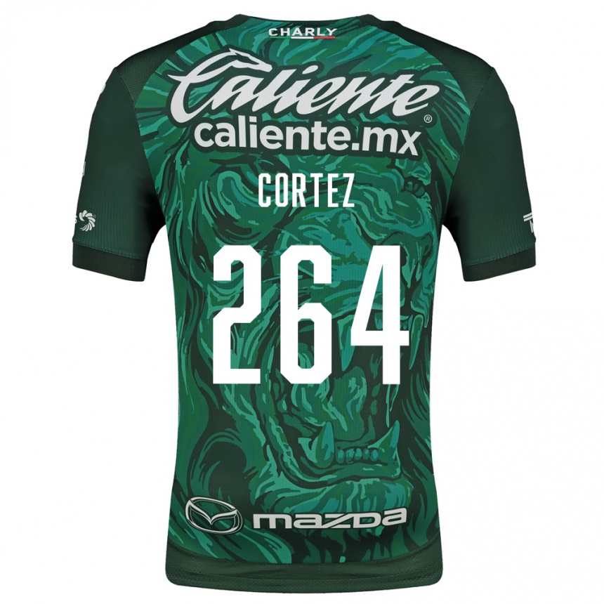 ילדים כדורגל Enrique Cortez #264 ירוק שחור ג'רזי ביתית 2026/27