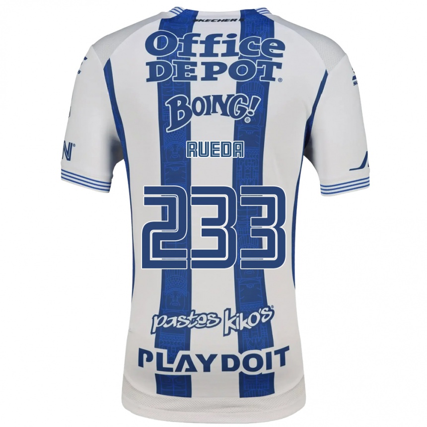 ילדים כדורגל Mateo Rueda #233 לבן כחול צי ג'רזי ביתית 2026/27
