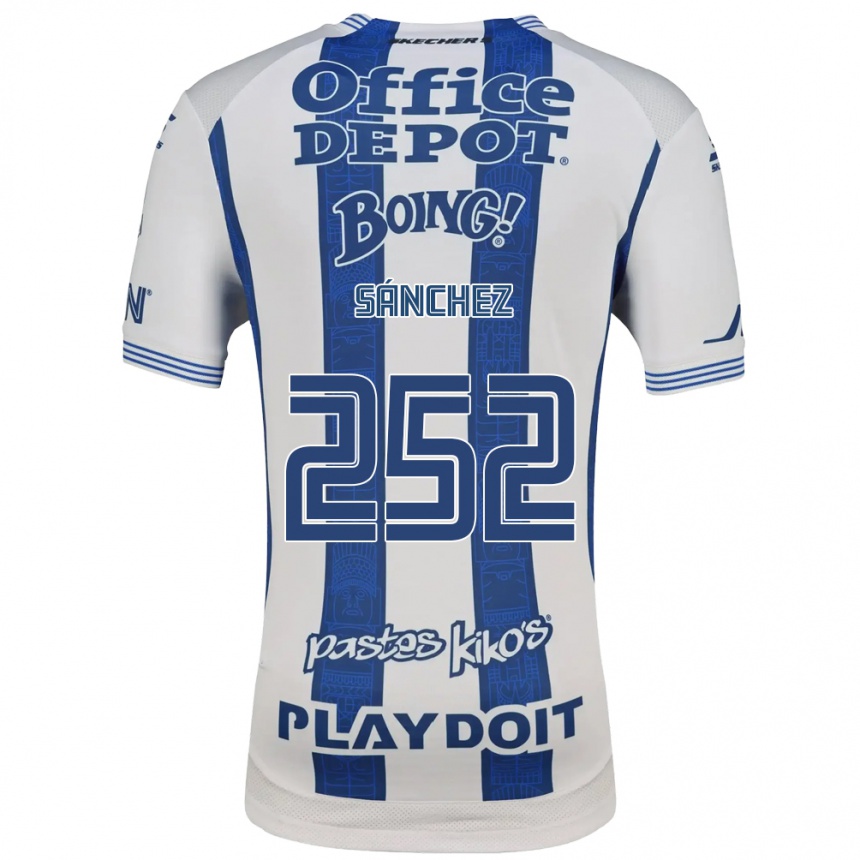 ילדים כדורגל Eliud Sánchez #252 לבן כחול צי ג'רזי ביתית 2026/27