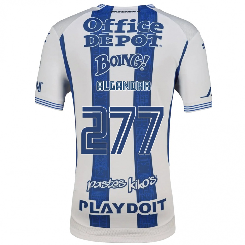 ילדים כדורגל Luis Algandar #277 לבן כחול צי ג'רזי ביתית 2026/27