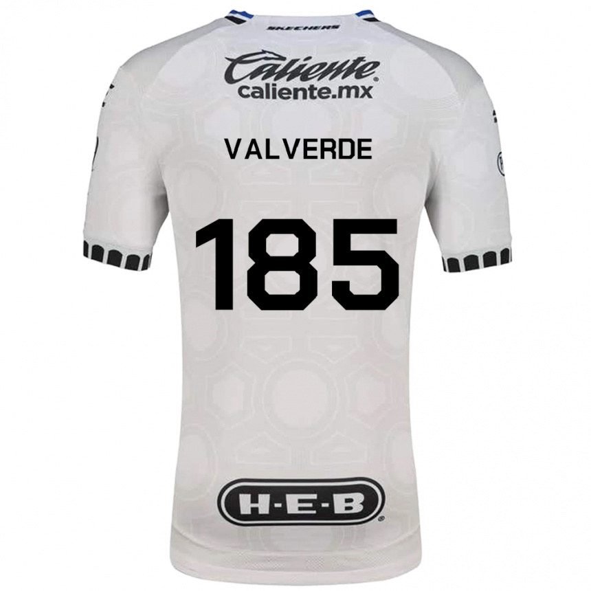 ילדים כדורגל Luis Valverde #185 לבן שחור כחול ג'רזי ביתית 2026/27