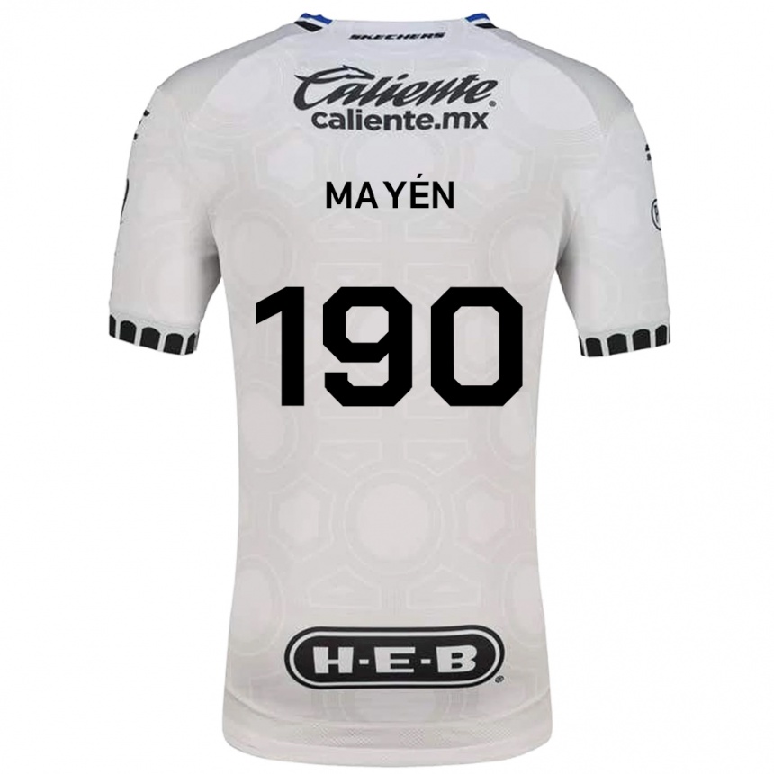 ילדים כדורגל Eduardo Mayén #190 לבן שחור כחול ג'רזי ביתית 2026/27 ילדים כדורגל Eduardo Mayén #190 לבן שחור כחול ג'רזי ביתית 2026/27
