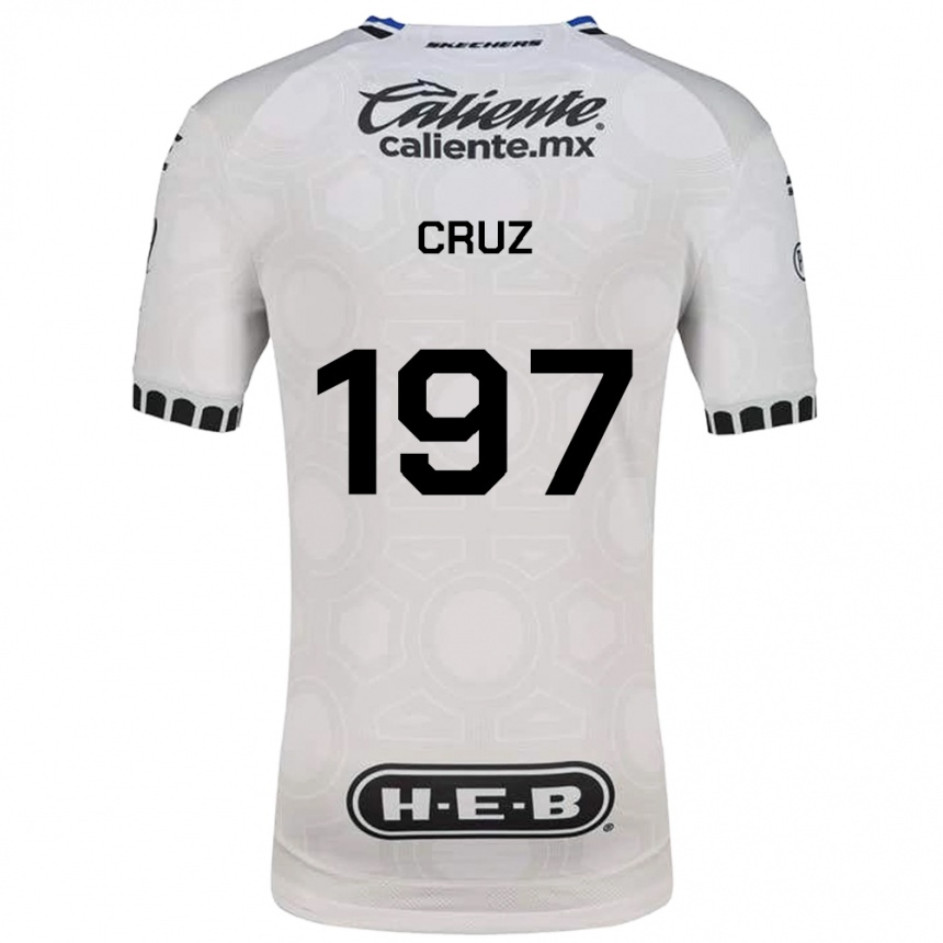 ילדים כדורגל Joaquín Cruz #197 לבן שחור כחול ג'רזי ביתית 2026/27