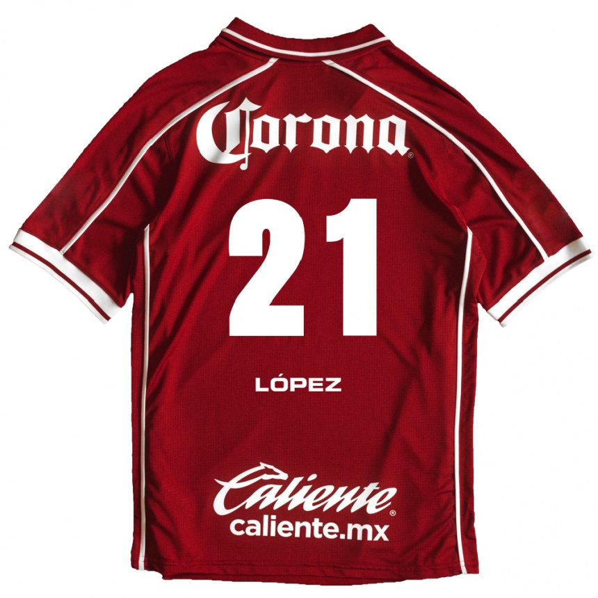 ילדים כדורגל Iván López #21 לבן אדום ג'רזי ביתית 2026/27