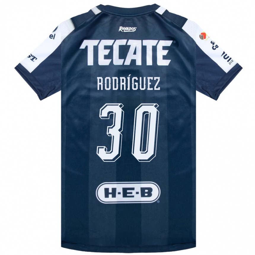 ילדים כדורגל Jorge Rodríguez #30 כחול דיו לבן אדום ג'רזי ביתית 2026/27