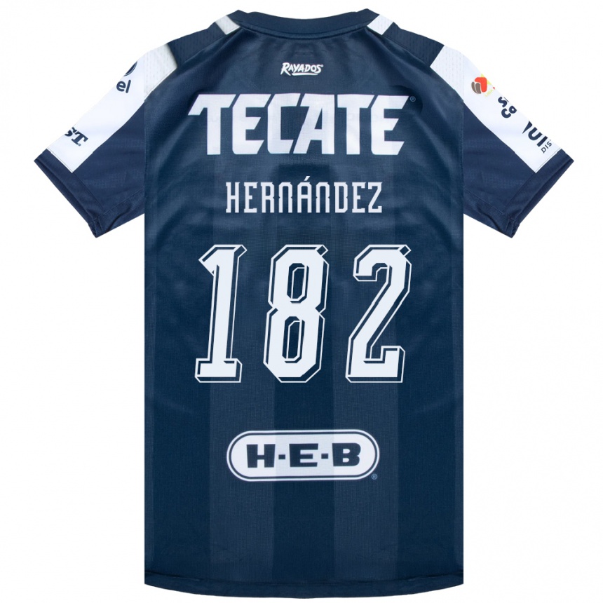 ילדים כדורגל Derek Hernández #182 כחול דיו לבן אדום ג'רזי ביתית 2026/27