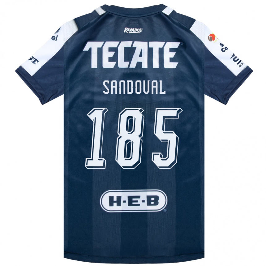 ילדים כדורגל Misael Sandoval #185 כחול דיו לבן אדום ג'רזי ביתית 2026/27