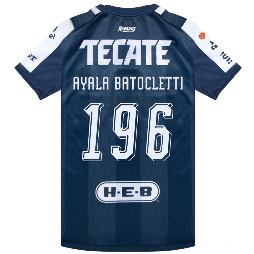 ילדים כדורגל Nahuel Ayala Batocletti #196 כחול דיו לבן אדום ג'רזי ביתית 2026/27 ילדים כדורגל Nahuel Ayala Batocletti #196 כחול דיו לבן אדום ג'רזי ביתית 2026/27