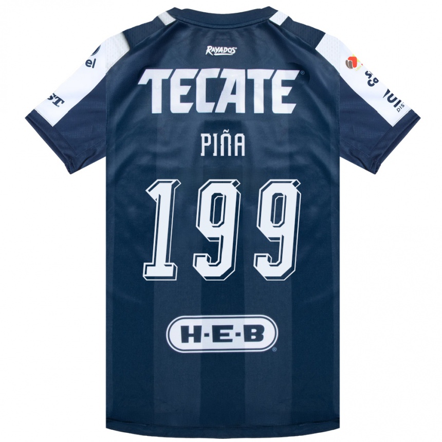 ילדים כדורגל Ricardo Piña #199 כחול דיו לבן אדום ג'רזי ביתית 2026/27