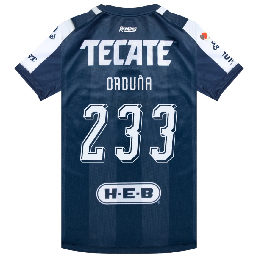 ילדים כדורגל Jonathan Orduña #233 כחול דיו לבן אדום ג'רזי ביתית 2026/27