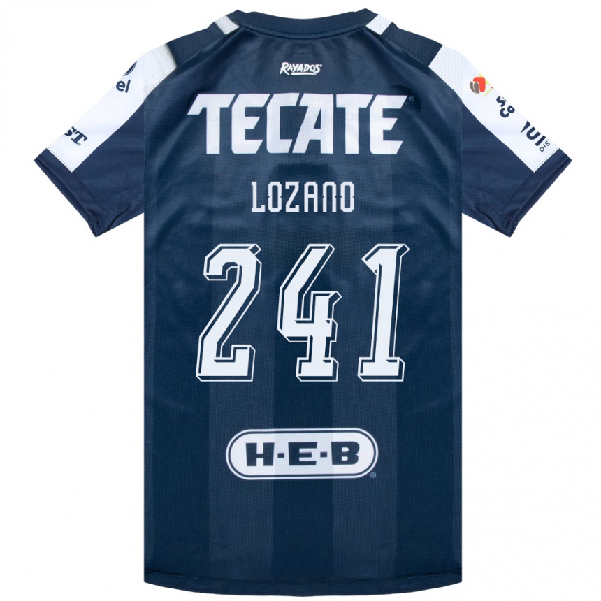 ילדים כדורגל Ronald Lozano #241 כחול דיו לבן אדום ג'רזי ביתית 2026/27