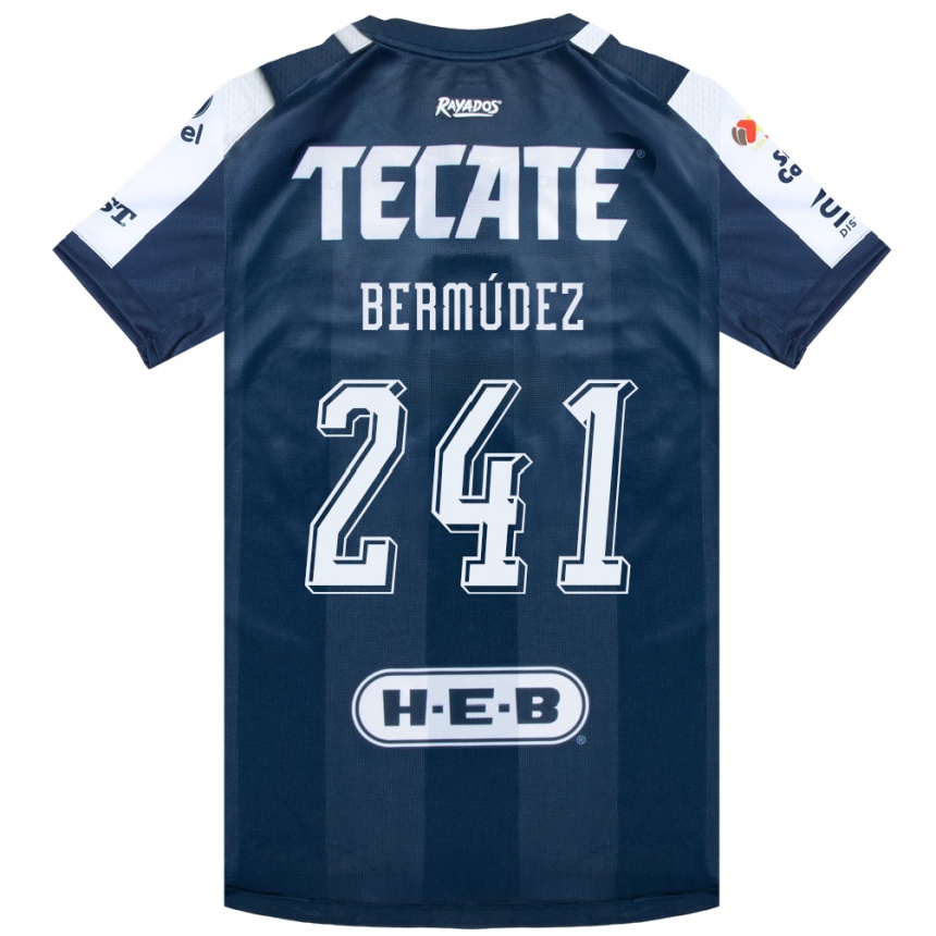 ילדים כדורגל Santiago Bermúdez #241 כחול דיו לבן אדום ג'רזי ביתית 2026/27