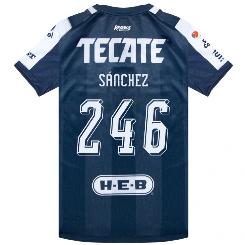 ילדים כדורגל Diego Sánchez #246 כחול דיו לבן אדום ג'רזי ביתית 2026/27