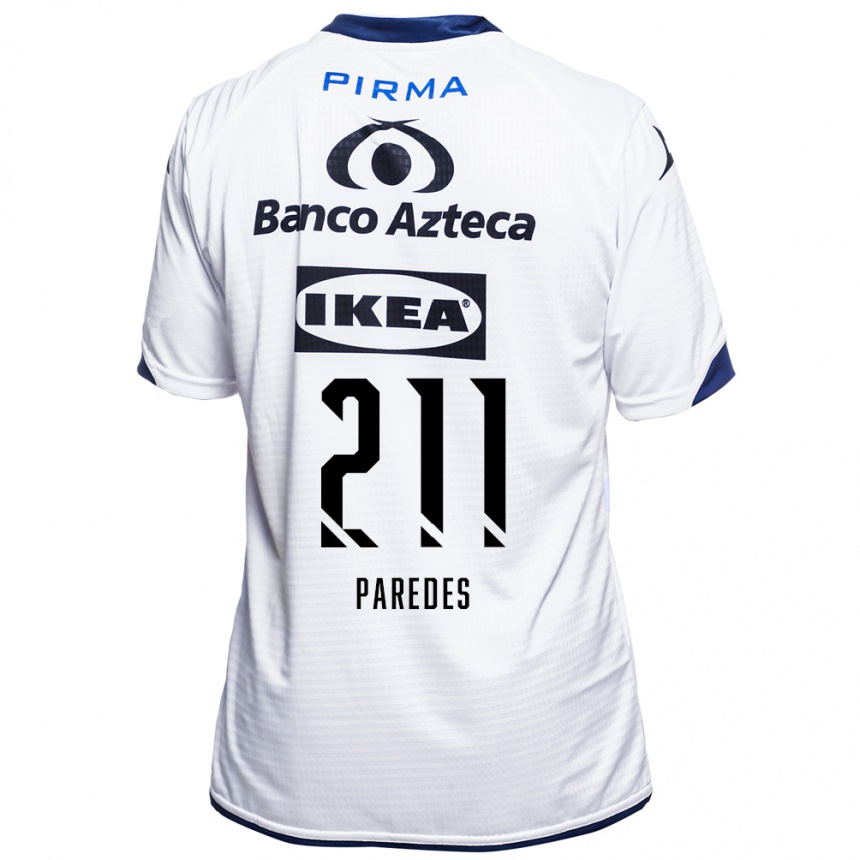ילדים כדורגל Iker Paredes #211 לבן שחור כחול ג'רזי ביתית 2026/27