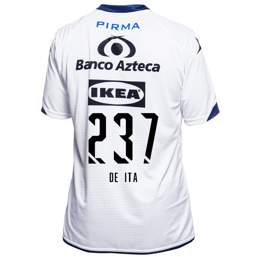 ילדים כדורגל Alejandro De Ita #237 לבן שחור כחול ג'רזי ביתית 2026/27