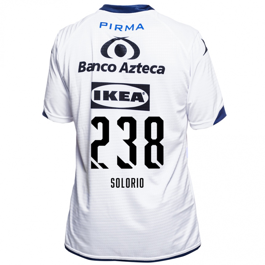 ילדים כדורגל Héctor Solorio #238 לבן שחור כחול ג'רזי ביתית 2026/27