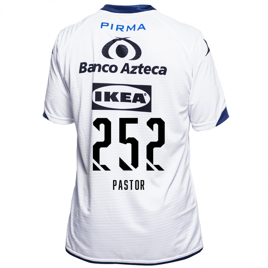 ילדים כדורגל Oliver Pastor #252 לבן שחור כחול ג'רזי ביתית 2026/27