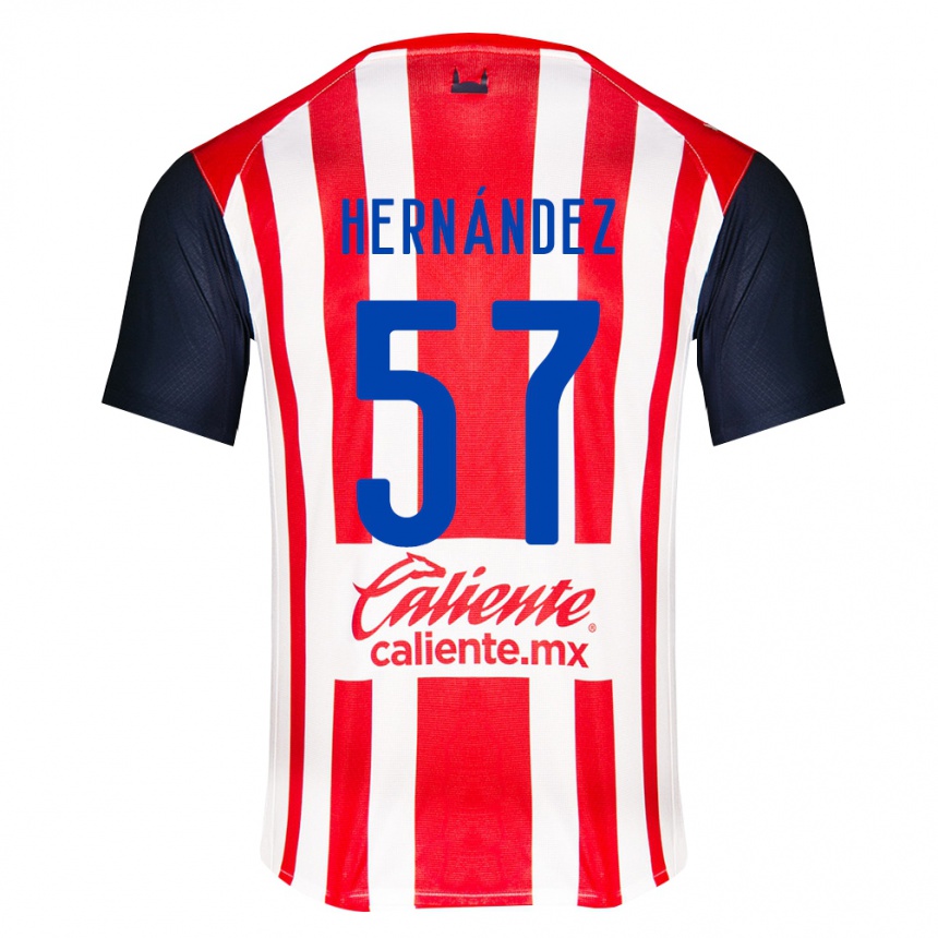 ילדים כדורגל Jesús Hernández #57 אדום שחור לבן ג'רזי ביתית 2026/27