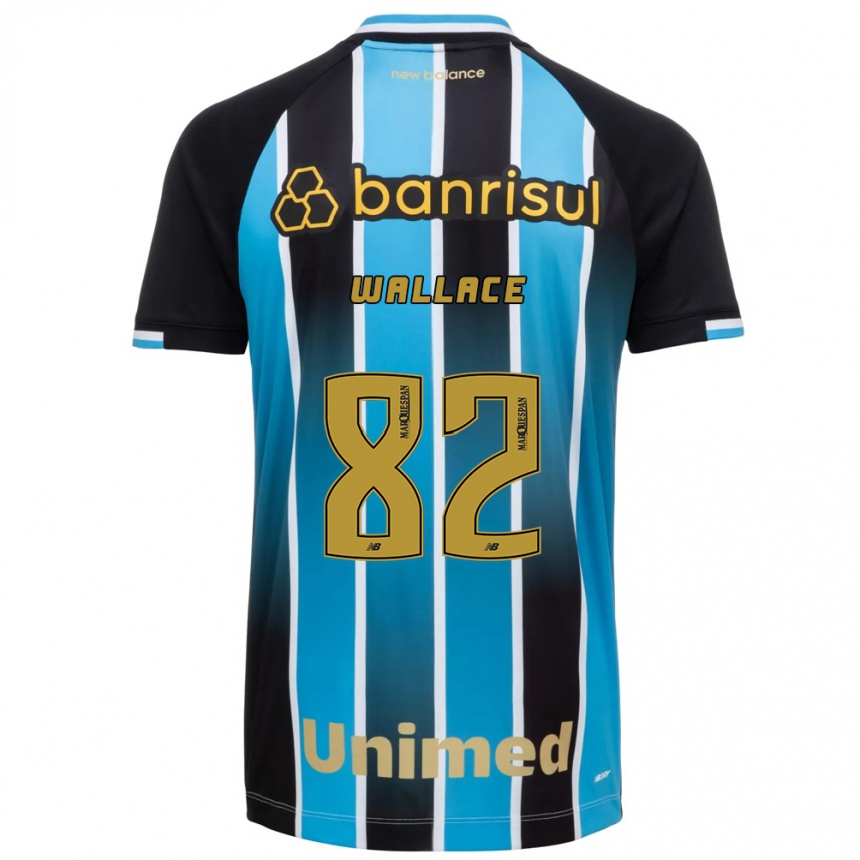 ילדים כדורגל Wallace #82 כחול חום שחור ג'רזי ביתית 2026/27