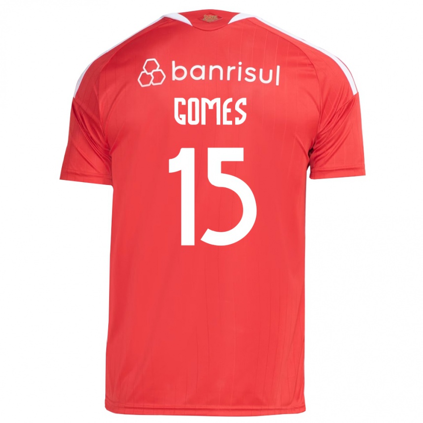 ילדים כדורגל Bruno Gomes #15 אדום לבן ג'רזי ביתית 2026/27 ילדים כדורגל Bruno Gomes #15 אדום לבן ג'רזי ביתית 2026/27