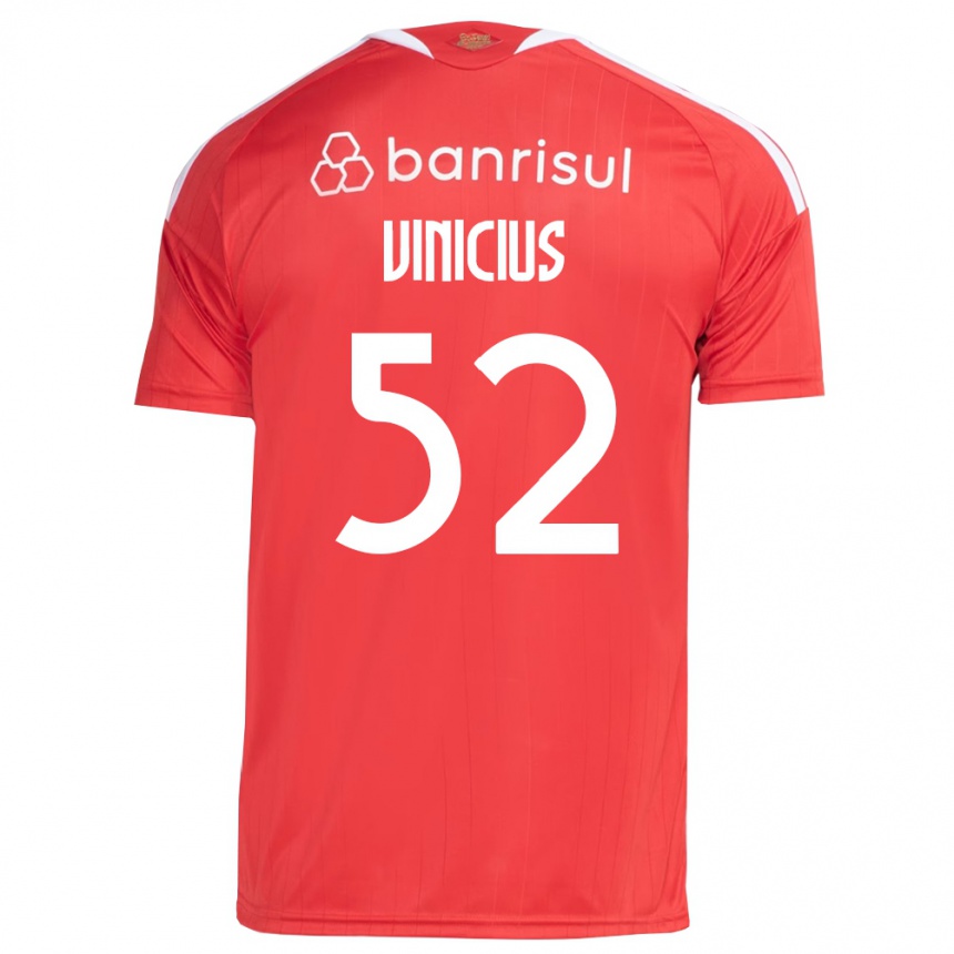 ילדים כדורגל Gabriel Vinicius #52 אדום לבן ג'רזי ביתית 2026/27