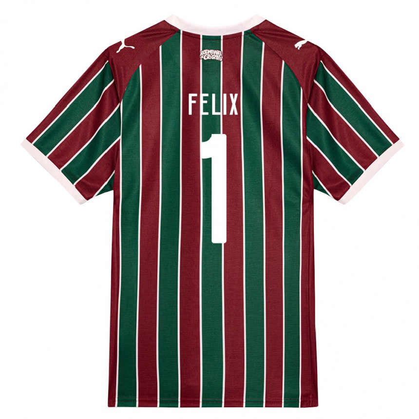 ילדים כדורגל Gustavo Felix #1 ירוק בורדו לבן ג'רזי ביתית 2026/27