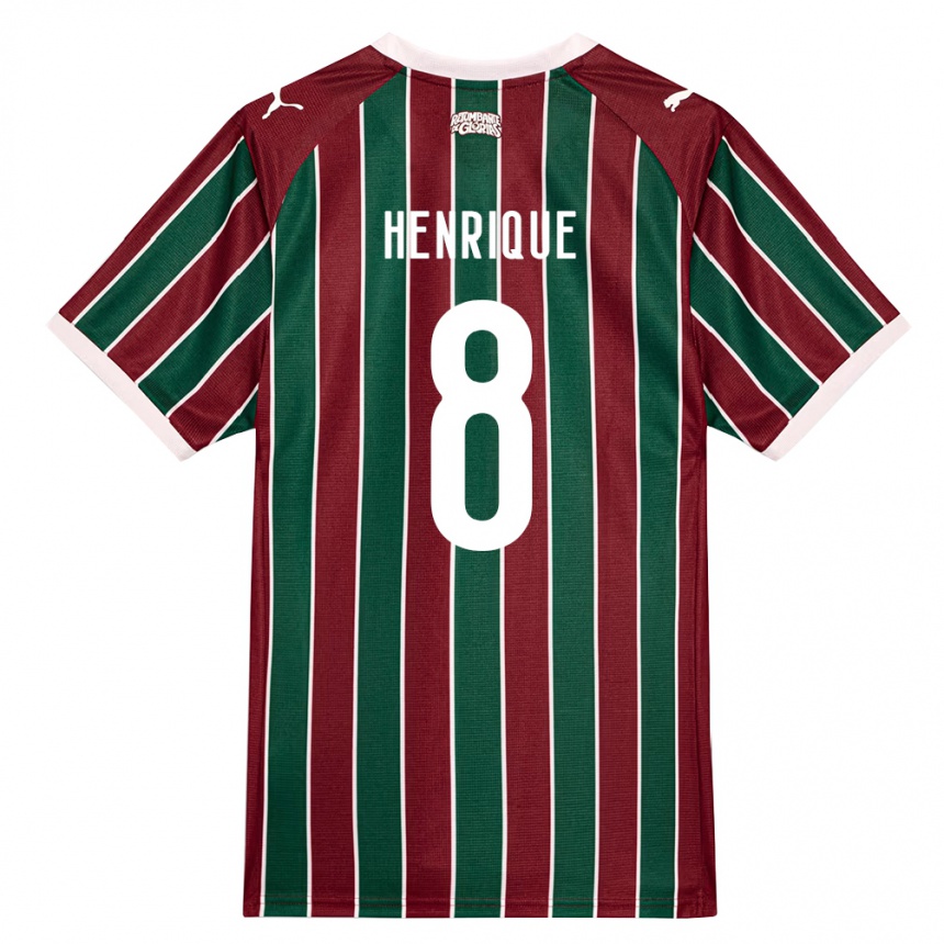 ילדים כדורגל Gabriel Henrique #8 ירוק בורדו לבן ג'רזי ביתית 2026/27