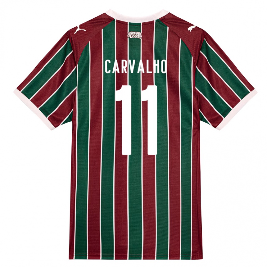 ילדים כדורגל Léo Carvalho #11 ירוק בורדו לבן ג'רזי ביתית 2026/27