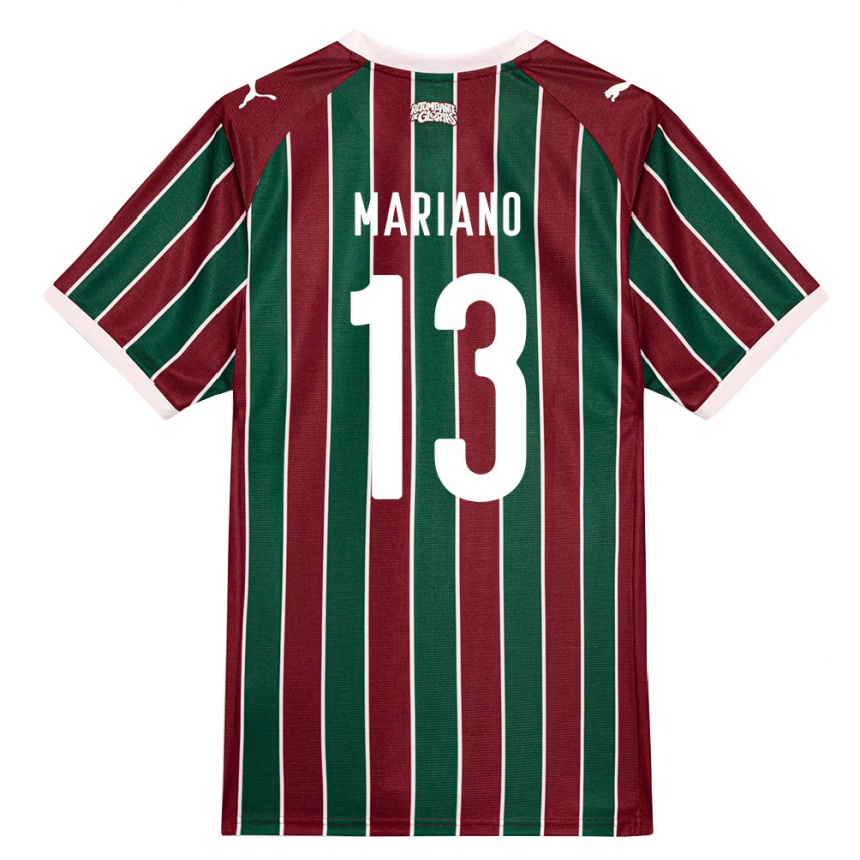 ילדים כדורגל Mariano #13 ירוק בורדו לבן ג'רזי ביתית 2026/27