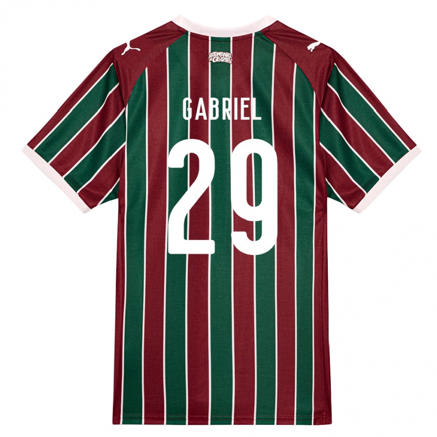 ילדים כדורגל Isack Gabriel #29 ירוק בורדו לבן ג'רזי ביתית 2026/27