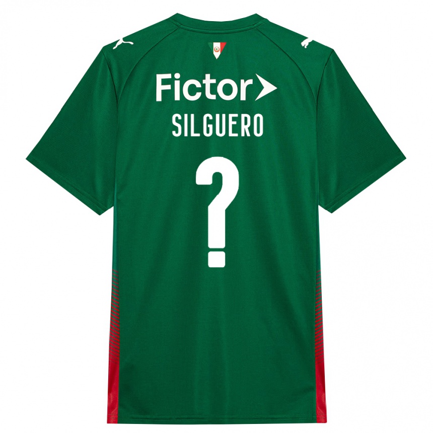 ילדים כדורגל Junior Silguero #0 ירוק אדום לבן ג'רזי ביתית 2026/27 ילדים כדורגל Junior Silguero #0 ירוק אדום לבן ג'רזי ביתית 2026/27