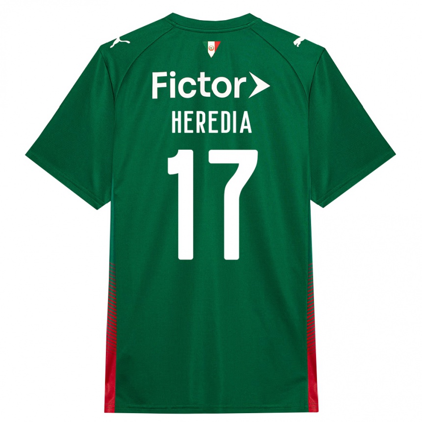 ילדים כדורגל Jesus Heredia #17 ירוק אדום לבן ג'רזי ביתית 2026/27