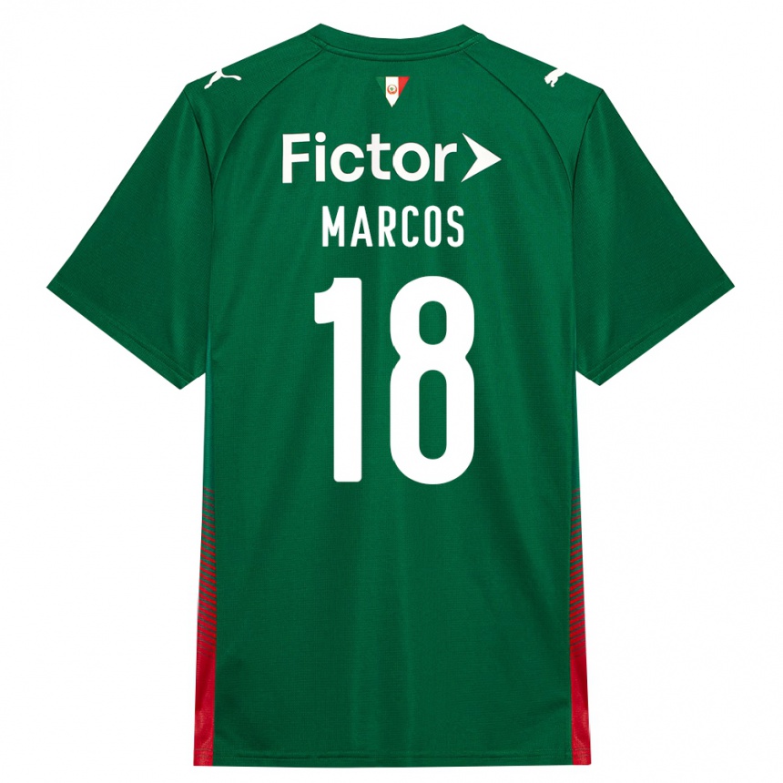 ילדים כדורגל Antônio Marcos #18 ירוק אדום לבן ג'רזי ביתית 2026/27