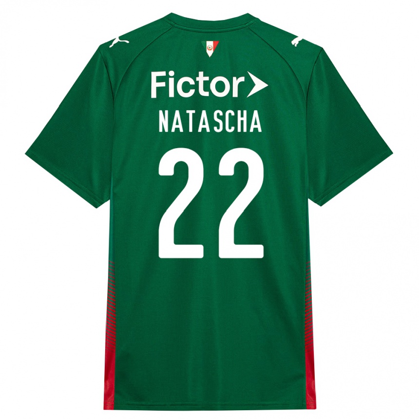 ילדים כדורגל Natascha #22 ירוק אדום לבן ג'רזי ביתית 2026/27