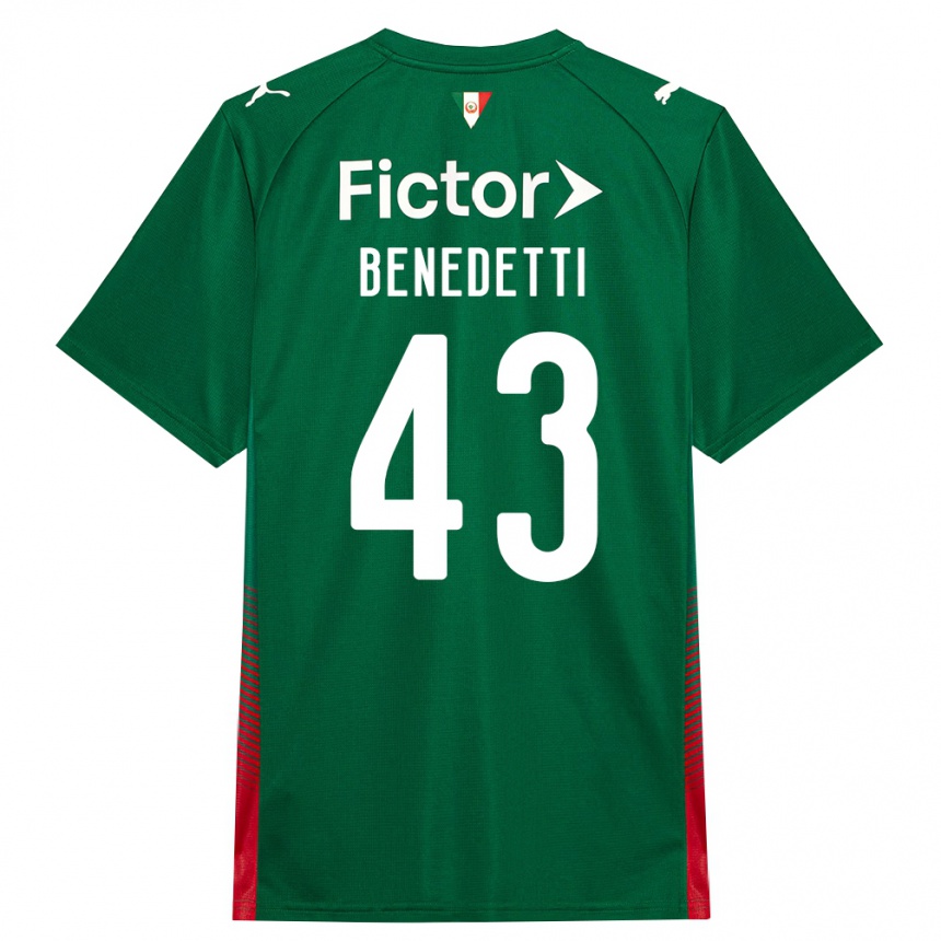 ילדים כדורגל Luis Benedetti #43 ירוק אדום לבן ג'רזי ביתית 2026/27
