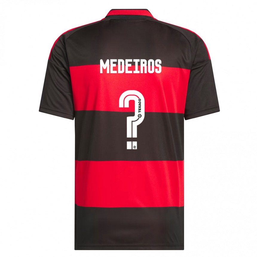 ילדים כדורגל Thiago Medeiros #0 אדום שחור לבן ג'רזי ביתית 2026/27