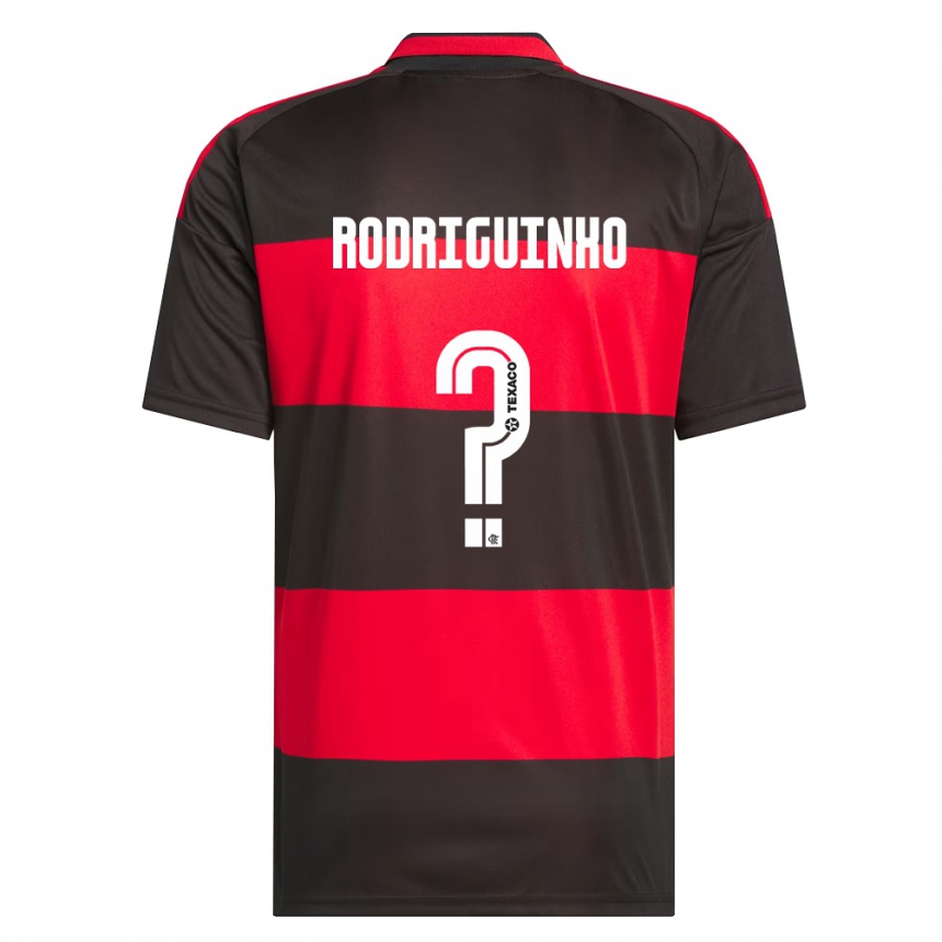 ילדים כדורגל Rodriguinho #0 אדום שחור לבן ג'רזי ביתית 2026/27 ילדים כדורגל Rodriguinho #0 אדום שחור לבן ג'רזי ביתית 2026/27