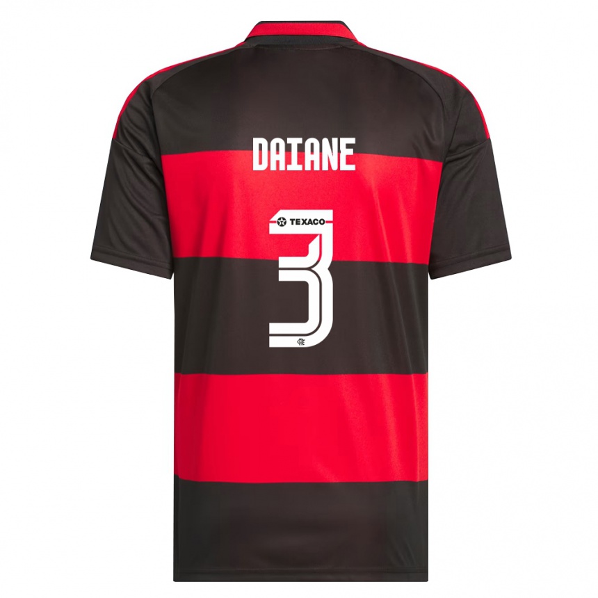 ילדים כדורגל Daiane #3 אדום שחור לבן ג'רזי ביתית 2026/27